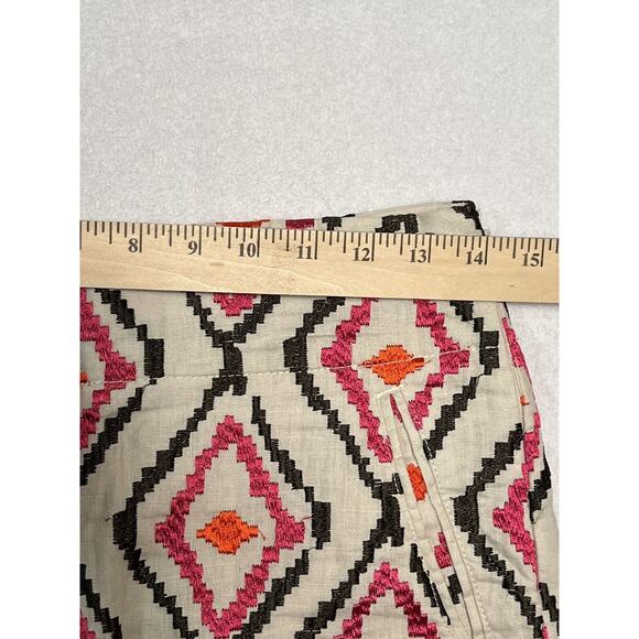 Ann Taylor LOFT Women’s shorts Size 0 Ikat Embroidered Riviera Multicolor - Picture 5 of 11